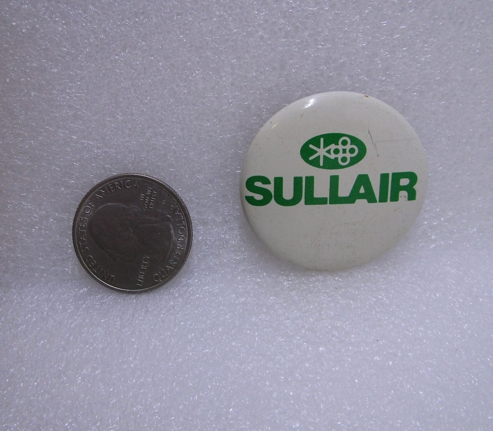 Sullair Advertising Button Pin