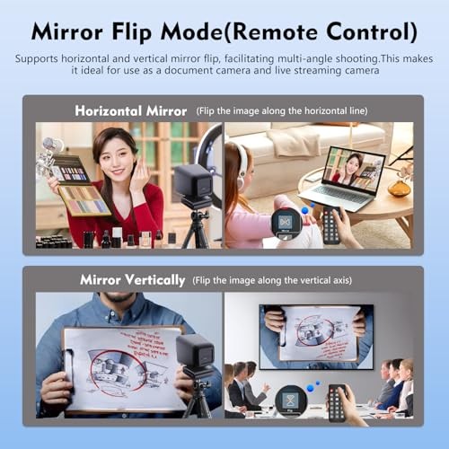 4K Webcam for Streaming, Remote Control, 1/2.5" Sensor & 12MP, PDAF Auto
