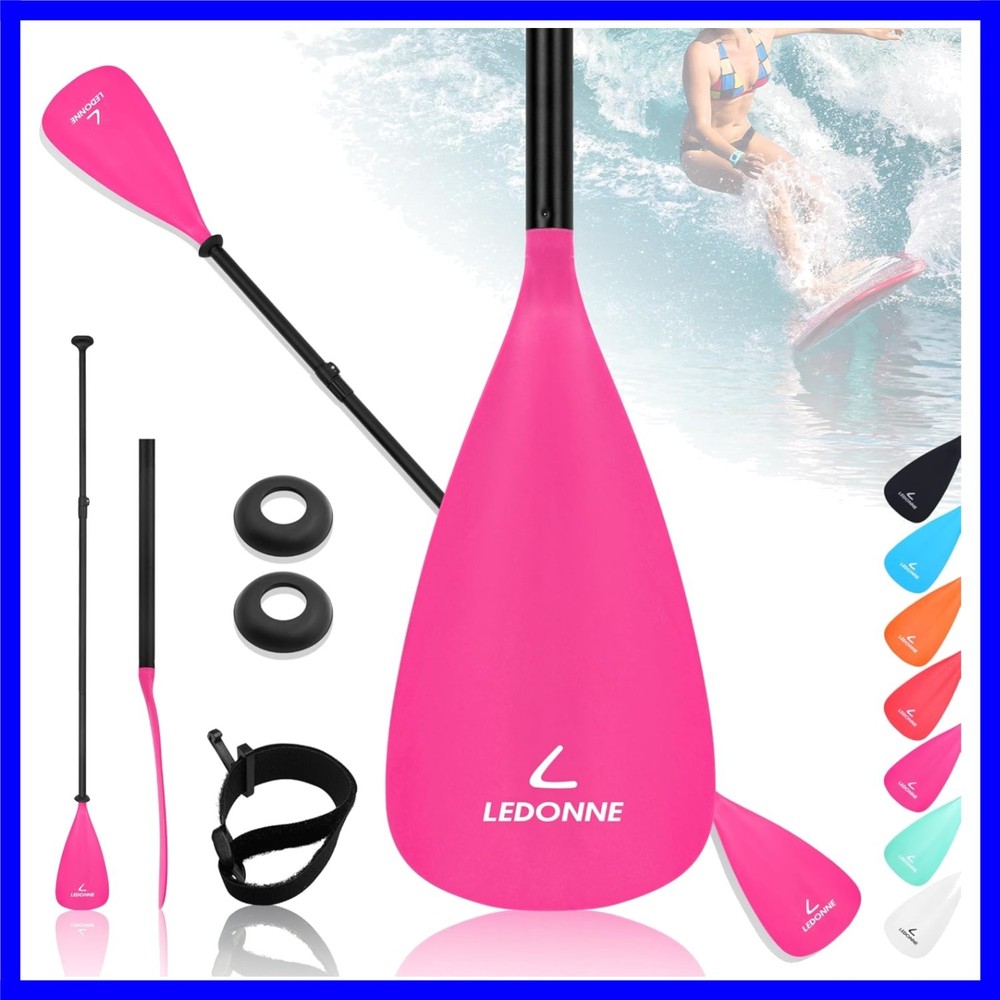 SUP Paddle 4-Piece Adjustable Kayak Paddle Floating Lightweight Paddle Board ...