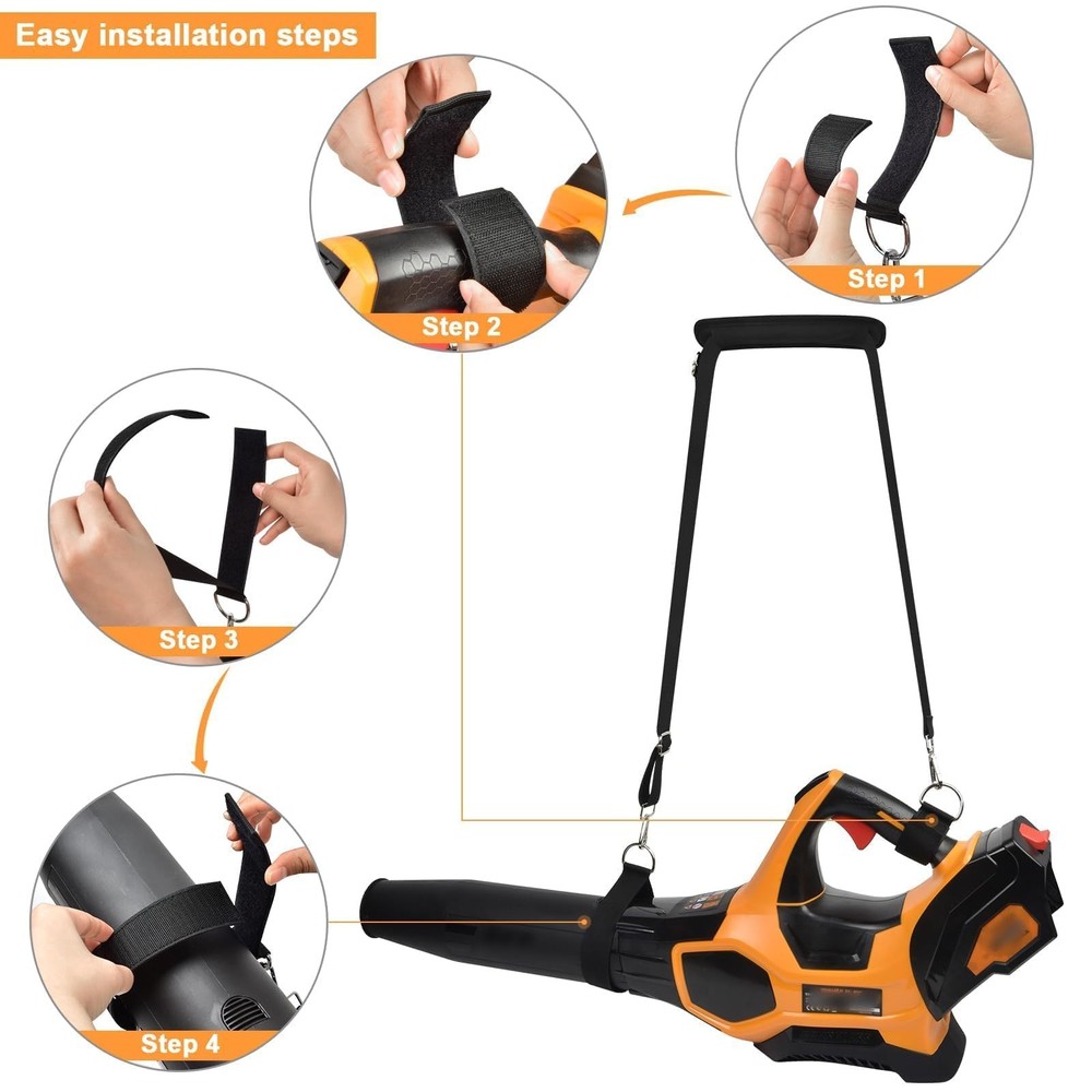 Tanmqin Universal Shoulder Strap for Leaf Blower & String Trimmer, Balck