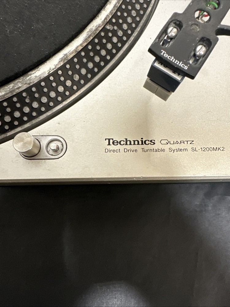 Technics SL-1200MK2 DJ Turntable - Silver Tested Working No Lid