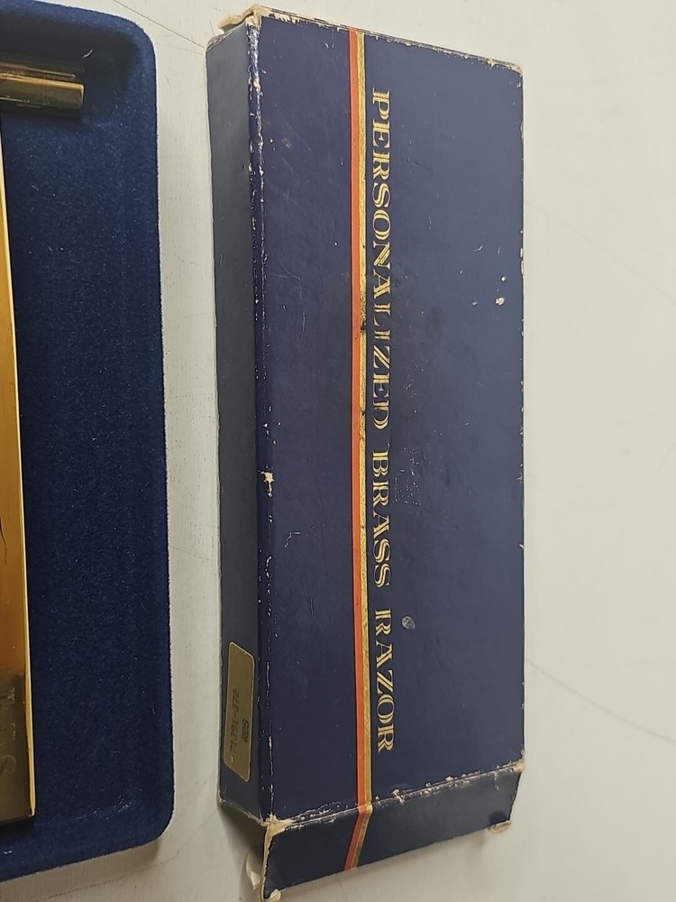 Vintage Avon Personalized Solid Brass Shaving Razor 1984 Durable Lacquer Finish