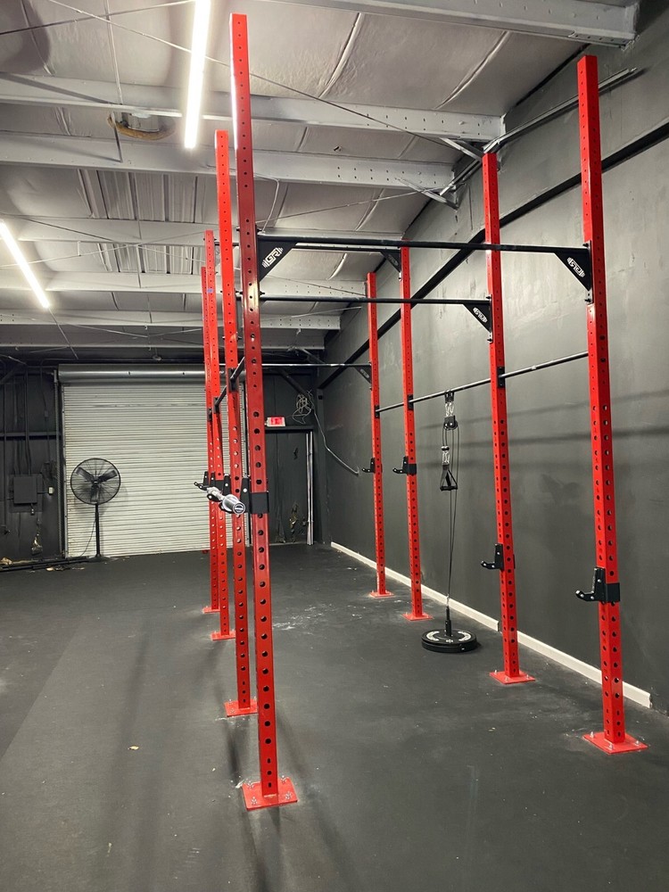 power cage squat rack bench press freestanding rig