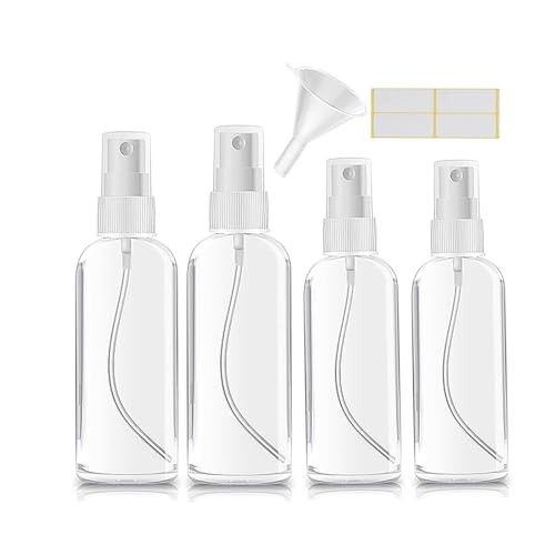 Small Spray Bottle, Clear Empty Mini Travel Plastic Bottle. Premium spray
