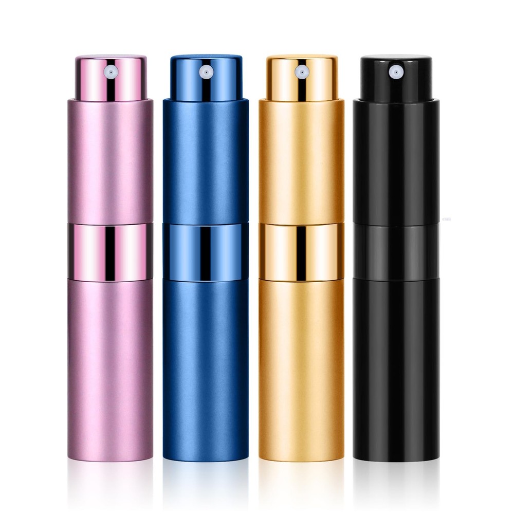 QMOEH 4PCS 8ML Refillable Perfume Atomizer Travel, Portable Mini Multicolor