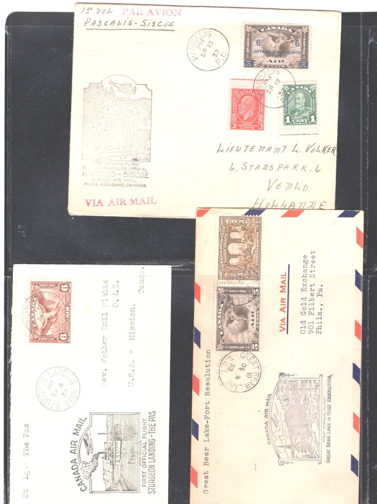 Canada  3  nice  frist  flight  covers