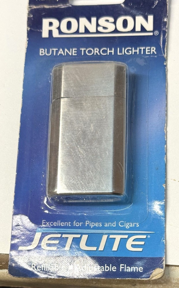 Working Vintage Ronson Jet Lite Butane Lighter Cigar Cigarette Lighter