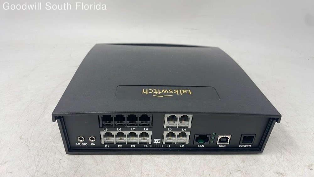TalkSwitch Model CT-TS001.1 Black Telephone System With Cable Not Tested