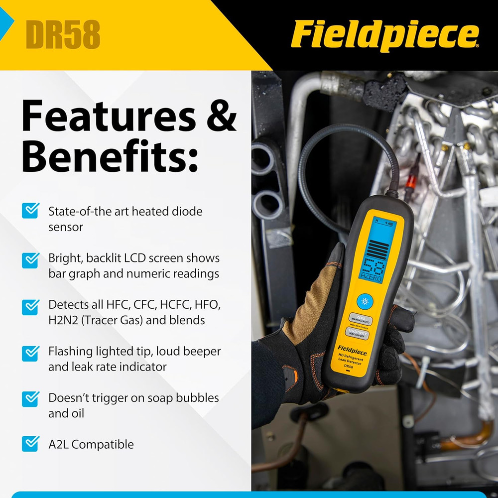 Fieldpiece DR58 - Heated Diode Refrigerant Leak Detector