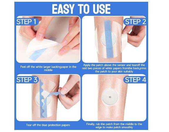 Freestyle Sensor Covers-40 PACK Transparent Sensor Covers Libre 2,3 WATERPROOF