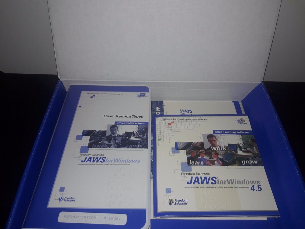 Freedom Scientific JAWS Windows 4.5 Screen Reading Software Impaired Braille