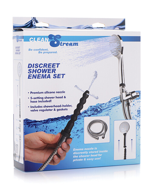 CLEANSTREAM DISCREET SHOWER ENEMA DOUCHE SET CLEANSING KIT SYSTEM & SHOWER HEAD
