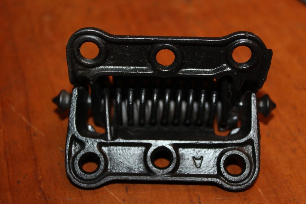 Original Antique Cast Iron Stover Spring Loaded Screen Door Hinge D-29