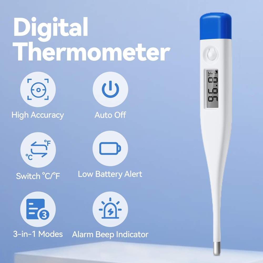 Berrcom Digital Thermometer Oral Rectal Underarm