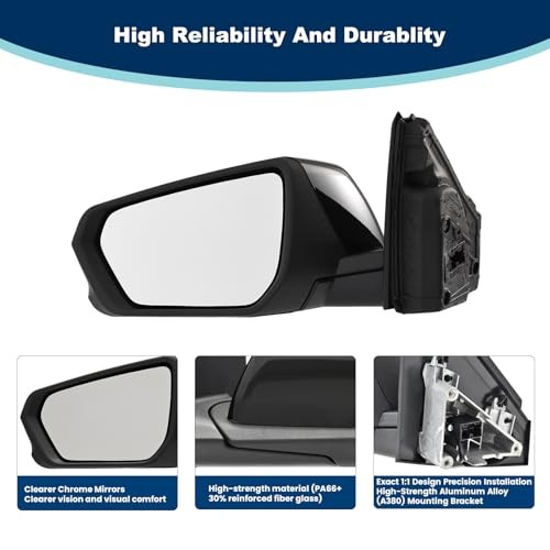 Side mirror assembly replacement, left side mirror assembly replacement, right