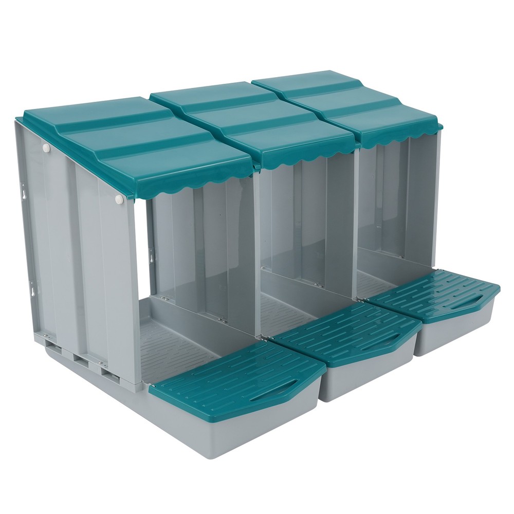 3-compartment Chicken Nesting Box Chicken Laying Box Hens Ducks Egg Collection