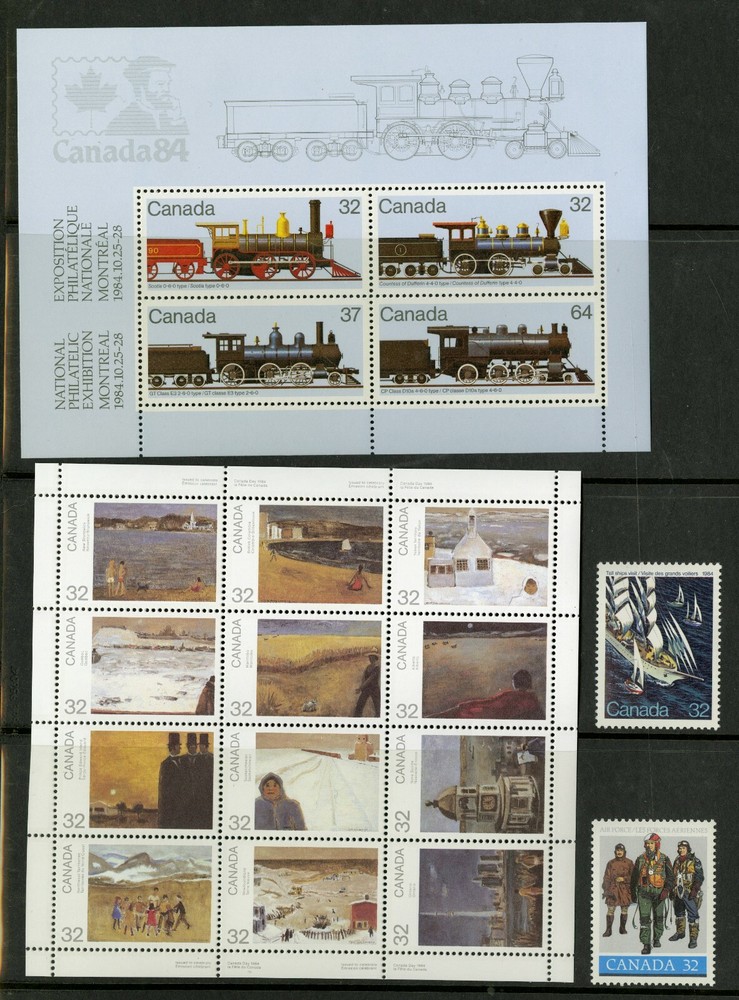Canada 1984 Unitrade # 1009-1044 Complete Mint Never Hinged Year Set