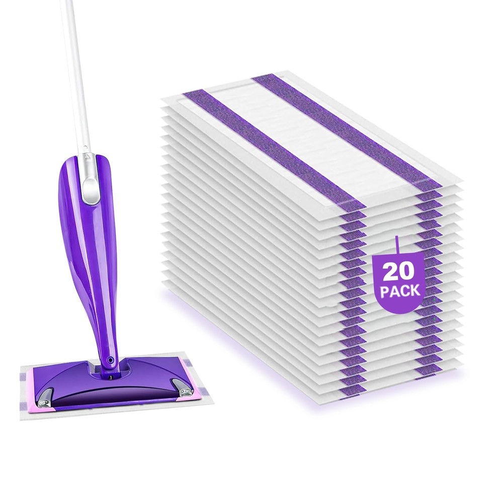 Multi Surface Mop Pads, 20 Pack, Absorbent, Purple