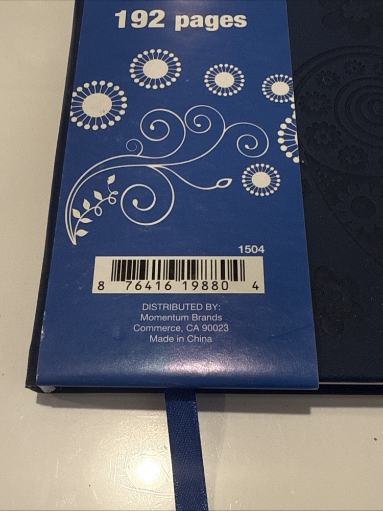 ELASTIC CLOSURE EMBOSSED NOTEBOOK 192 PAGES "8" X "5.5"