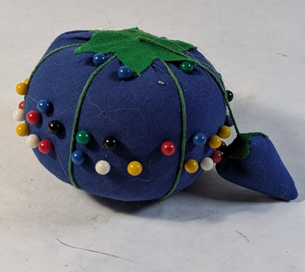 Blue Tomato Pin Cushion with Strawberry