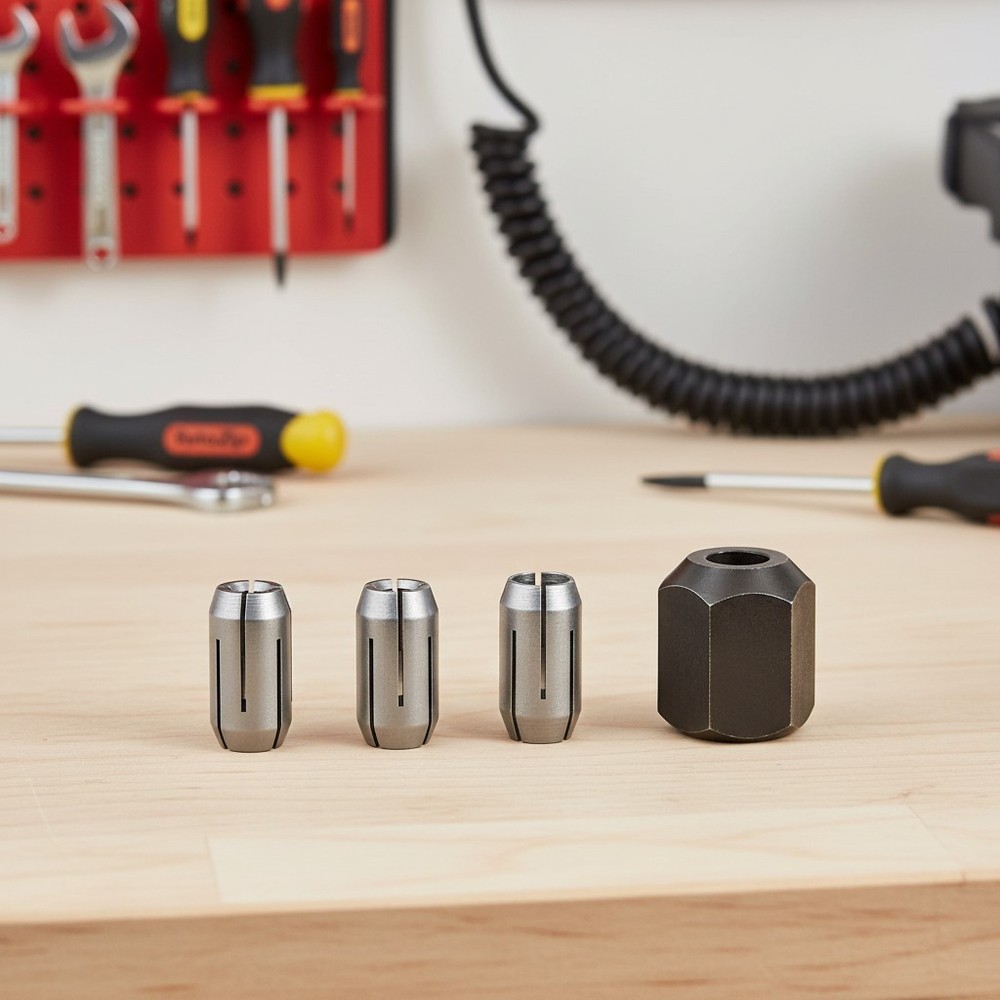 3-Piece Collet and Nut Kit for Drilling Machine, Compatible with Various Bits