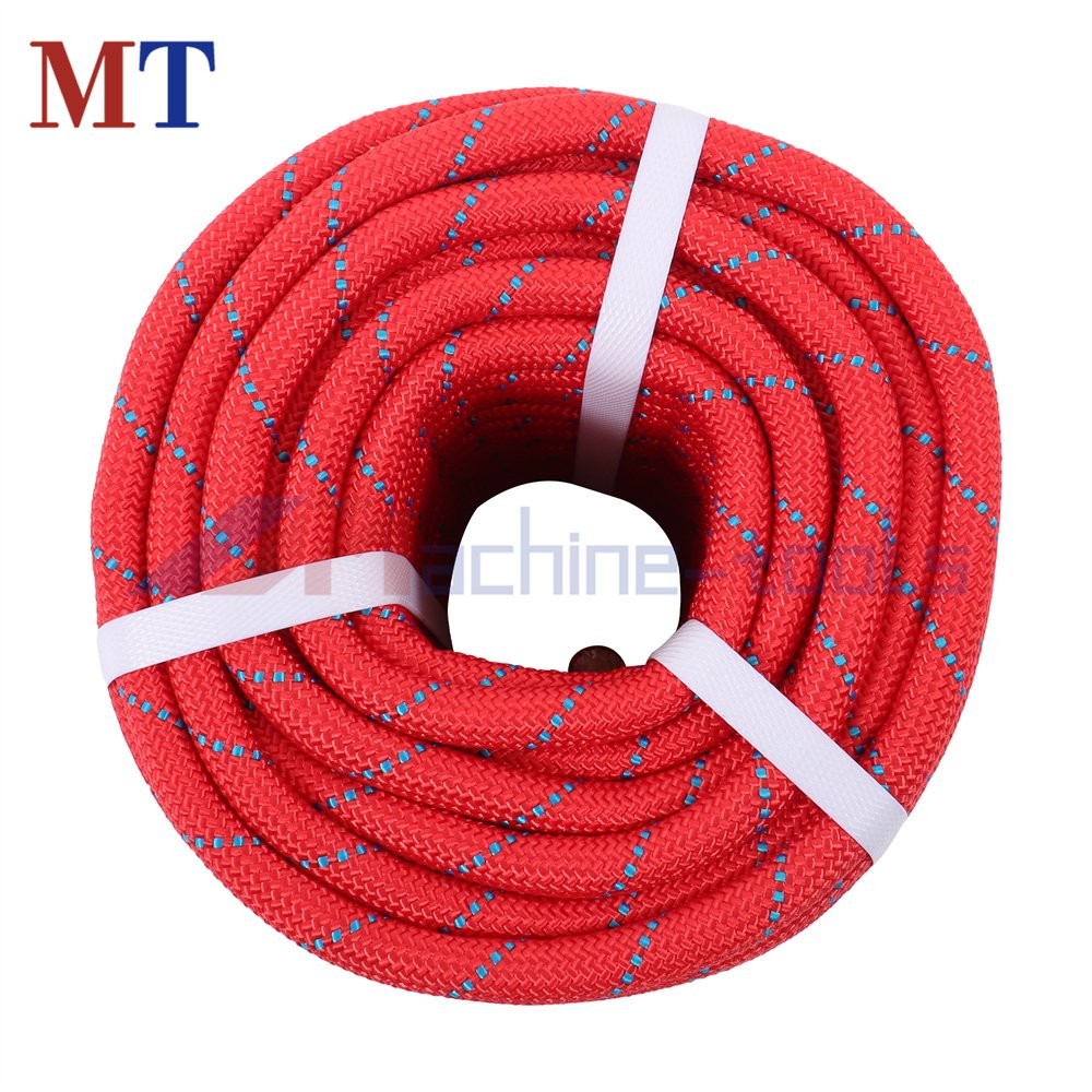 1/2” x 125' Red & Blue Double Braided Polyester Rope For Car Towing Tree Work