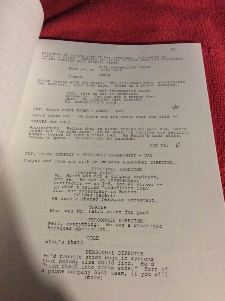 ORIGINAL SCRIPT STAND-OFF REED STEINER DAN MAZUR DAYBREAK PRODUCTIONS