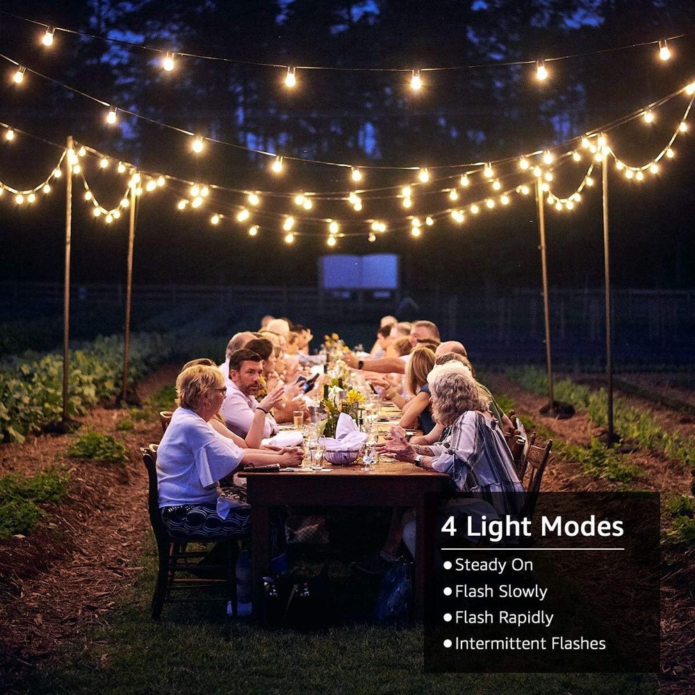 Solar String Lights - 100Ft LED Outdoor String Lights - Shatterproof, Waterproof