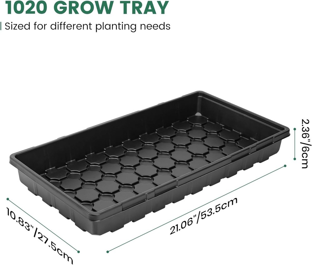 Fodder Trays 10-Pack - Heavy Duty Seed Starter Flats=