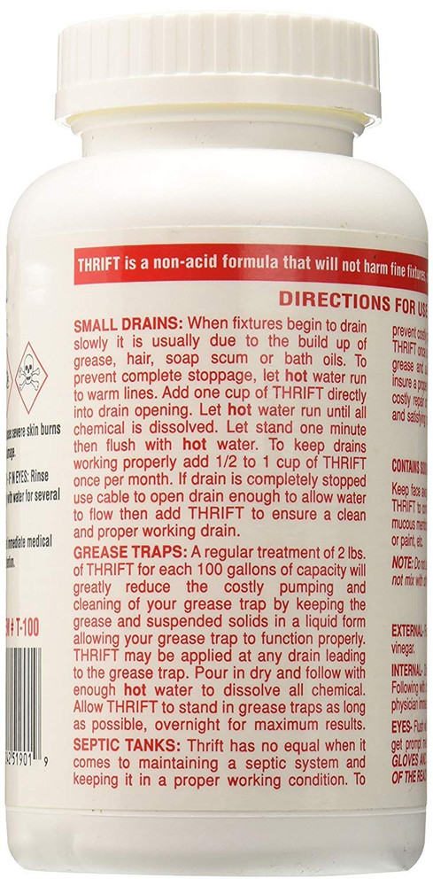 T-100 Alkaline Based 1-Pound Granular Drain Cleaner (2-(Pack))