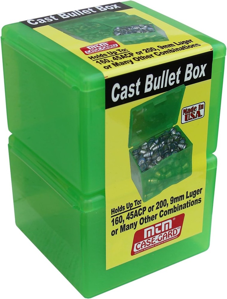 Cast bullet box 2 pack clear green