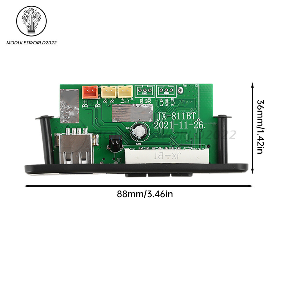 2*20W Amplifier Stereo DIY MP3 Decoder Board Bluetooth 5.0 Car FM Radio Module