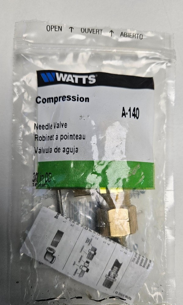 Watts A-140 3/8-Inch Compression Needle Valve