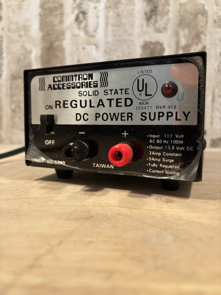 ⭐️Commtron Accessories 8290⭐️Regulated DC Power Supply 12V 4A Model⭐️Tested⭐️