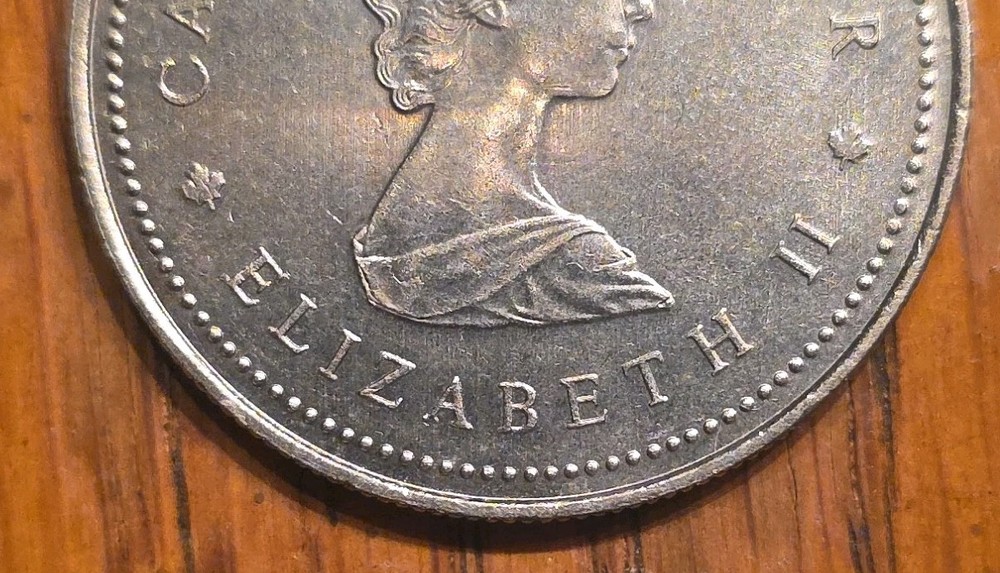 1982 Canada Constitution Commemorative Dollar, Queen Elizabeth II, Confederation