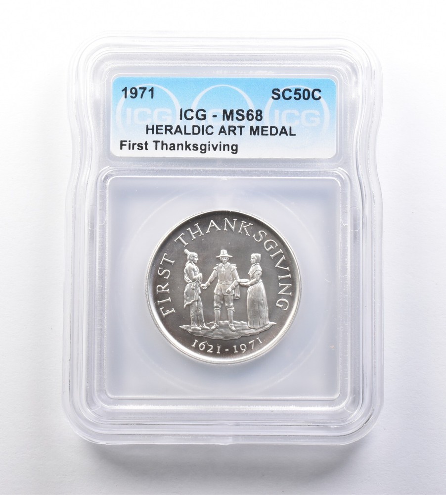 1971 So-Called Half Dollar First Thanksgiving MS68 ICG *7180