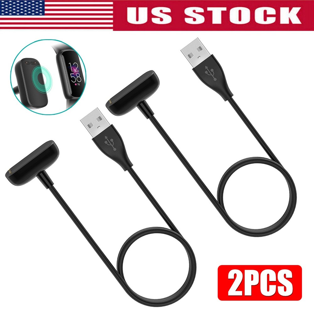 2PCS For Fitbit Charge 5 & Luxe Charger Cable USB Replacement Charging Cord