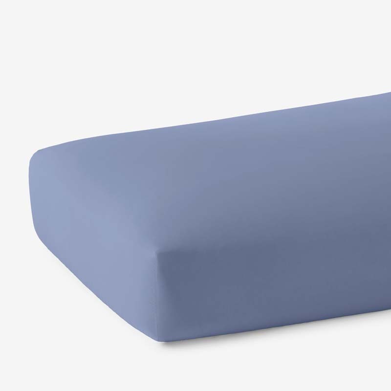 Solid Garment Washed Cotton Percale Fitted Bed Sheet-TheCompanyStore|59935