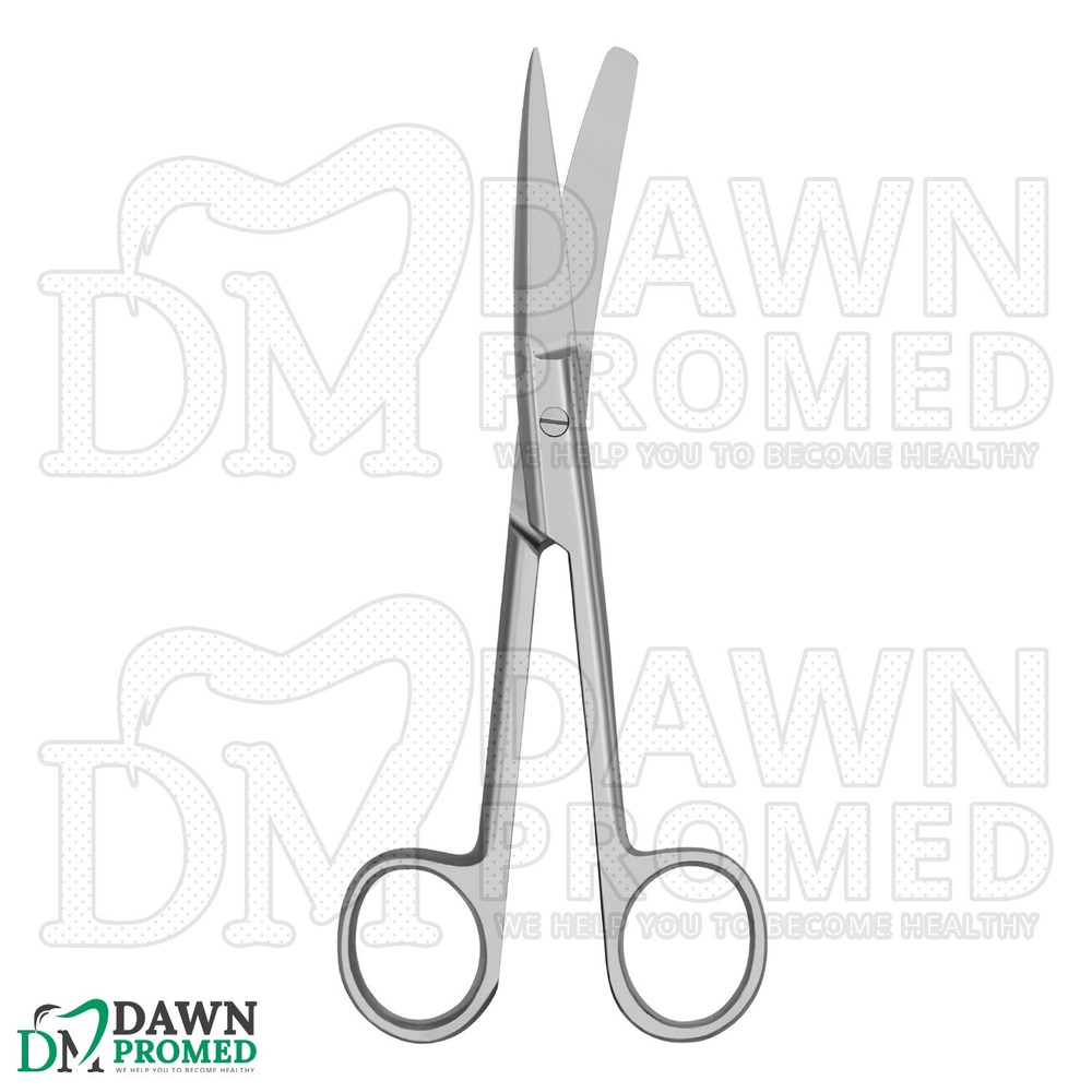 6 Pcs Operating Scissors 5.5" Curved Sharp Blunt Round Pattern Surgical Set