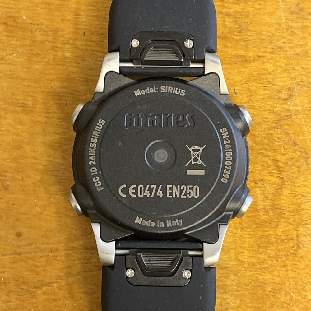 Mares SIRIUS Wrist Watch Dive Computer Silver - Color Screen Rechargeable Scuba