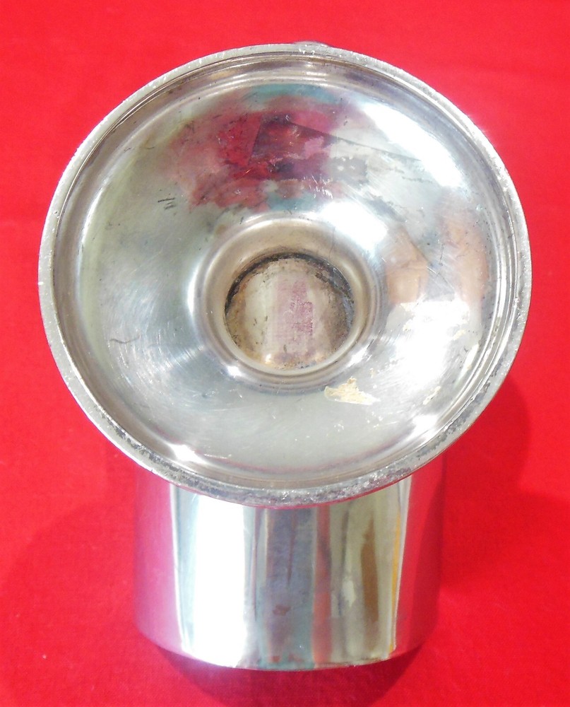 Footed Silverplate Sugar Scuttle Etched Floral NO SCOOP