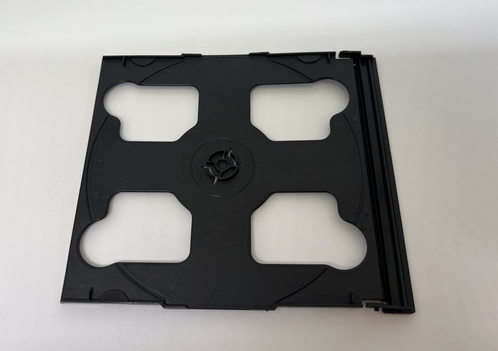 10 NEW DOUBLE 2CD POLY FLIPPER TRAY, BLACK, PP-MS-FT-B