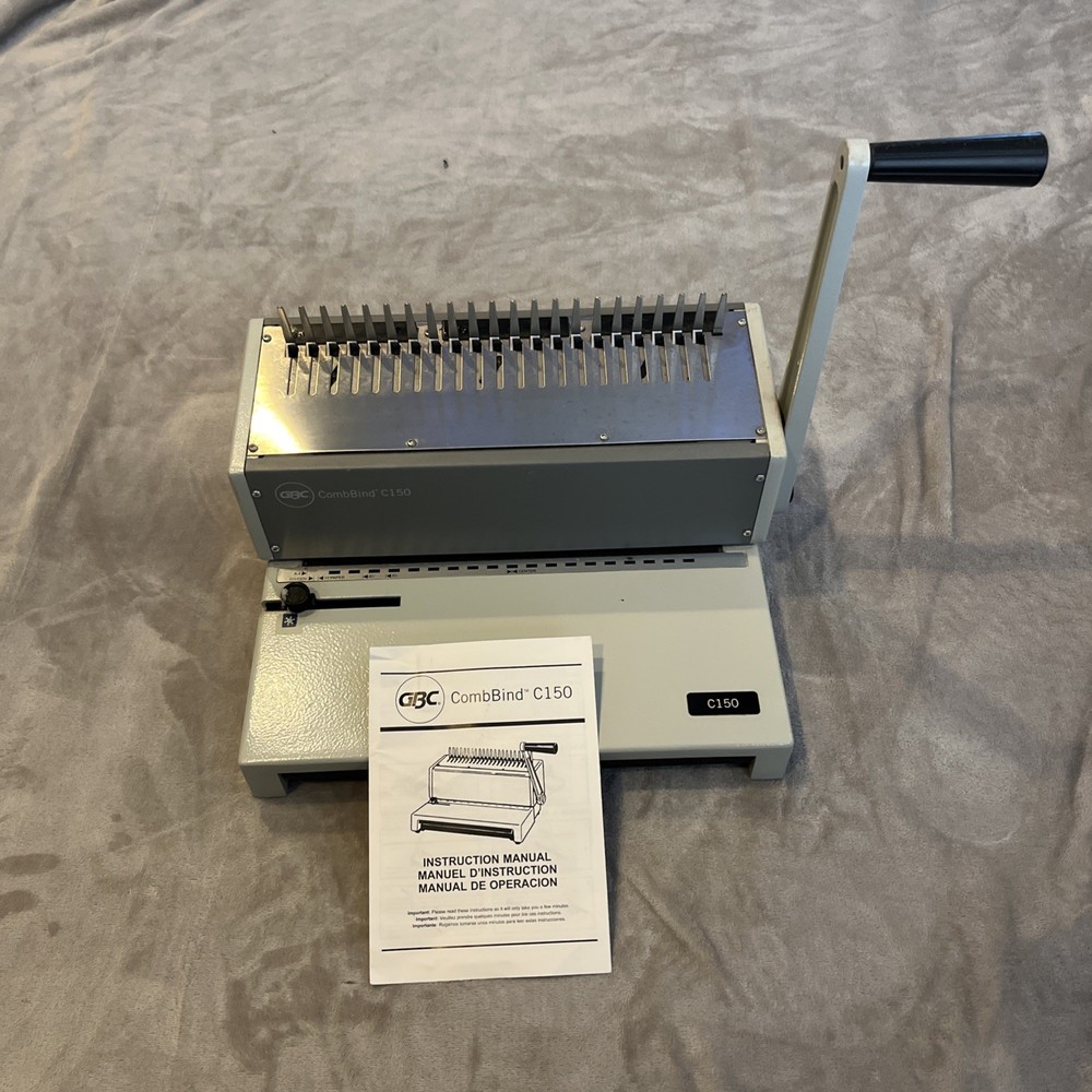 GBC CombBind C150 Heavy Duty Comb Binding Machine – Awesome Condition! Fast Ship