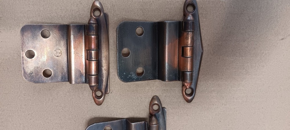 Antique 3/8 " Off Set Door hinges Copper Flashed