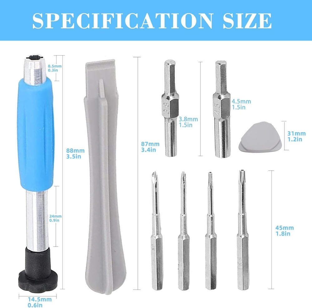 Professional Multi-Console Toolkit T6/T8 Torx + PH00 Phillips PS4/Xbox Console