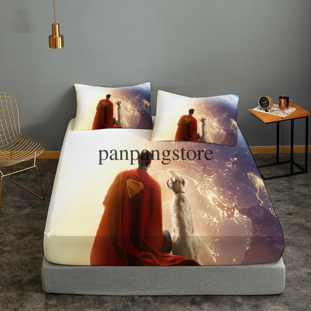 superman Fitted Sheet Set Deep Pocket Bed Sheets&Pillowcase 3PCS Bedding Sets