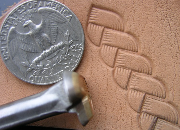 013-02 Braid Leather stamp Brass hand made tool
