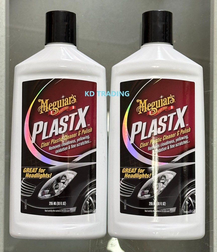 (2-Pack) Meguiar's PlastX Clear Plastic Cleaner & Polish 10 oz