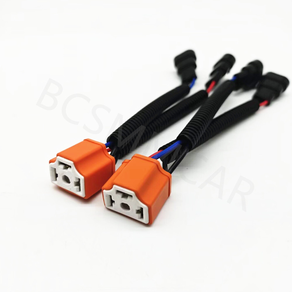 9005 9006 To H4 Bulbs Adapter Headlight Conversion Wire Pigtail Connector 2PCS