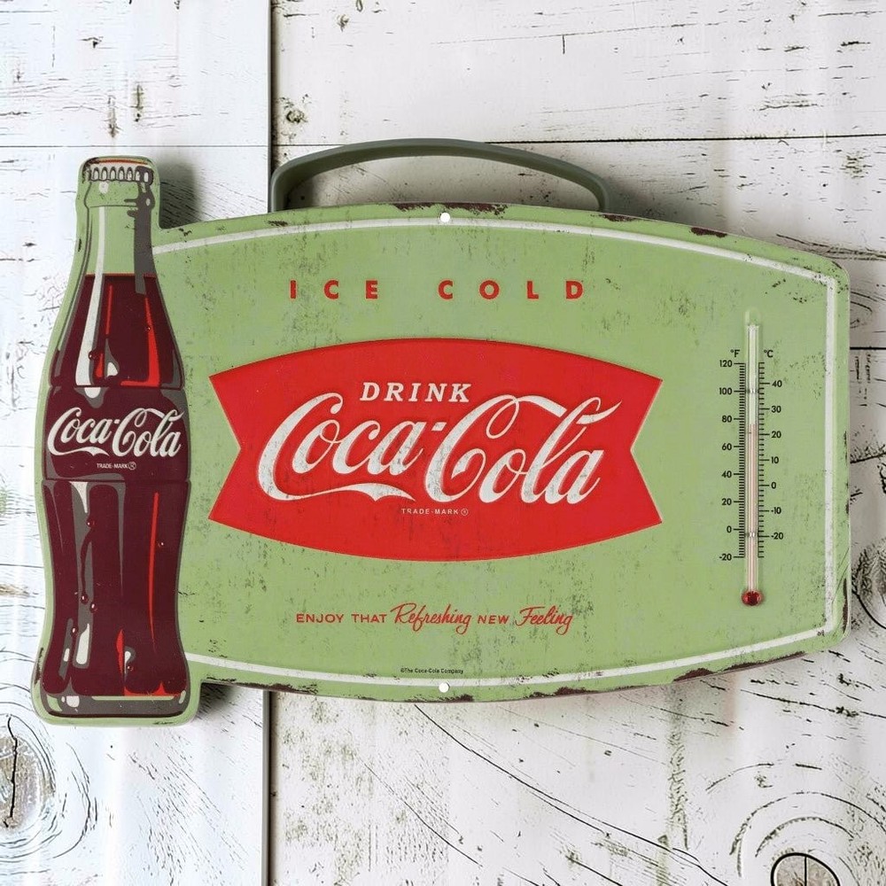 Coca-Cola Ice Cold Embossed Wall Thermometer